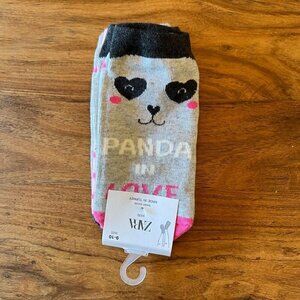 NWT Zara Panda Kids Short Socks 3 Pack